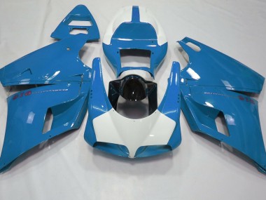 1993-2005 Bleu Clair Brillant & Blanc Ducati 996 748 916 998 Carénage Moto