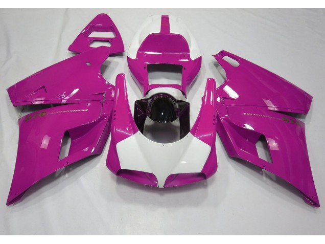 1993-2005 Rose Brillant & Blanc Ducati 996 748 916 998 Carénage Moto 1993-2005 Rose Brillant & Blanc Ducati 996 748 916 998 Carénage Moto