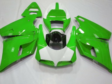 1993-2005 Vert Brillant & Blanc Ducati 996 748 916 998 Carénage Moto