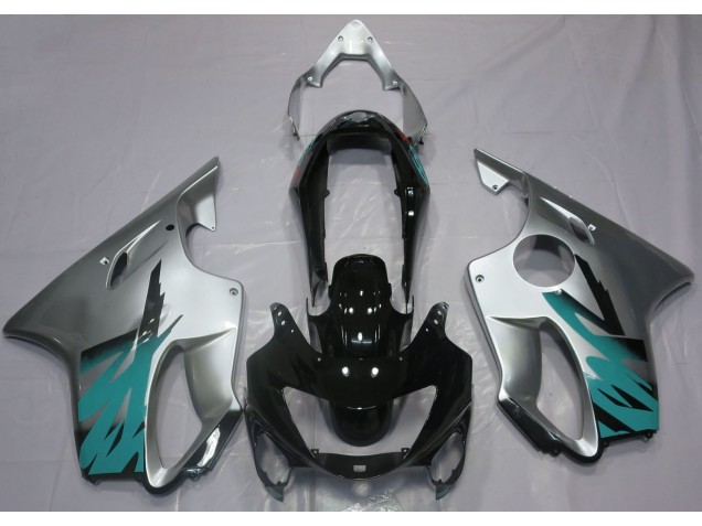 1999-2000 Argent Brillant & Bleu Sarcelle Honda CBR600 F4 Carénage Moto 1999-2000 Argent Brillant & Bleu Sarcelle Honda CBR600 F4 Carénage Moto