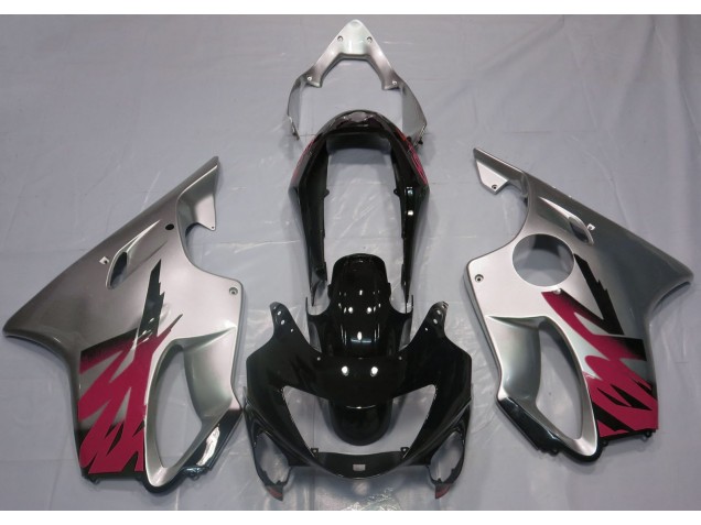 1999-2000 Argent Brillant & Rouge Honda CBR600 F4 Carénage Moto 1999-2000 Argent Brillant & Rouge Honda CBR600 F4 Carénage Moto