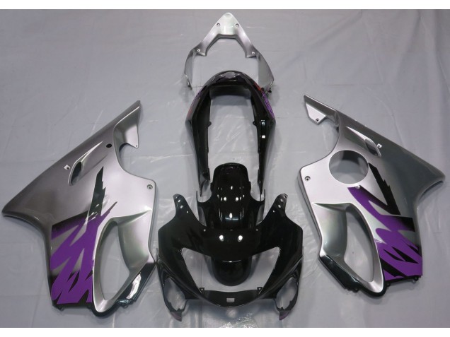 1999-2000 Argent Brillant & Violet Honda CBR600 F4 Carénage Moto 1999-2000 Argent Brillant & Violet Honda CBR600 F4 Carénage Moto