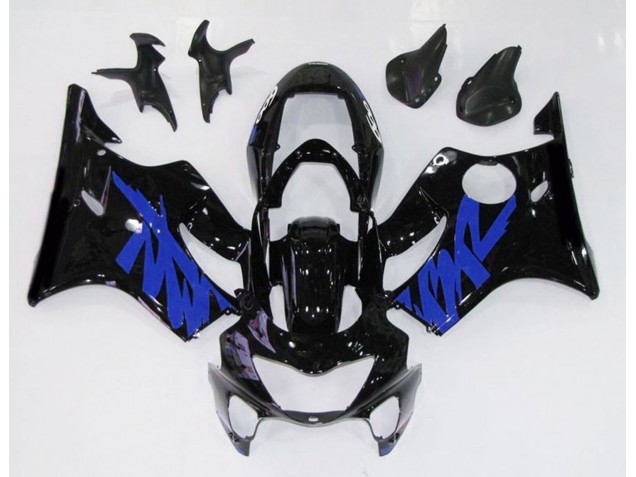 1999-2000 Noir Brillant & Bleu Honda CBR600 F4 Carénage Moto