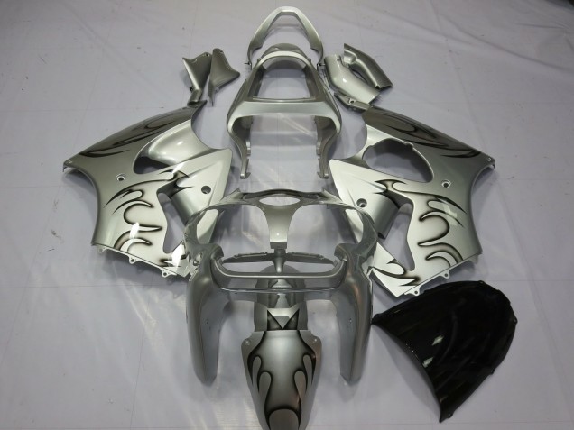 2000-2002 Argento Fiamma Kawasaki ZX6R Carénage Moto 2000-2002 Argento Fiamma Kawasaki ZX6R Carénage Moto