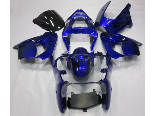2000-2002 Bleu Métallisé Kawasaki ZX6R Carénage Moto 2000-2002 Bleu Métallisé Kawasaki ZX6R Carénage Moto