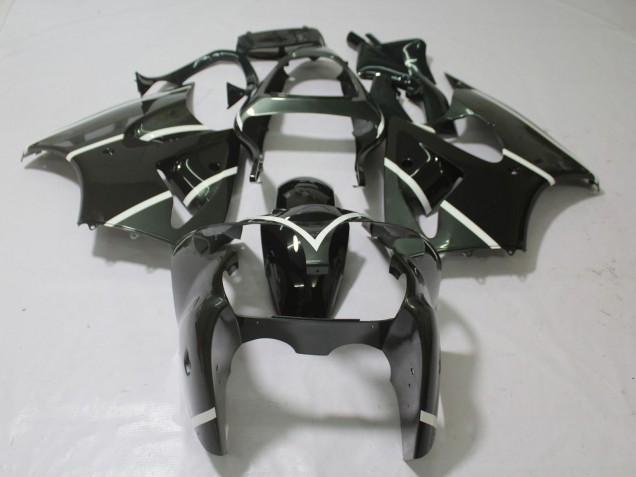 2000-2002 Gris Métallisé & Noir Kawasaki ZX6R Carénage Moto 2000-2002 Gris Métallisé & Noir Kawasaki ZX6R Carénage Moto