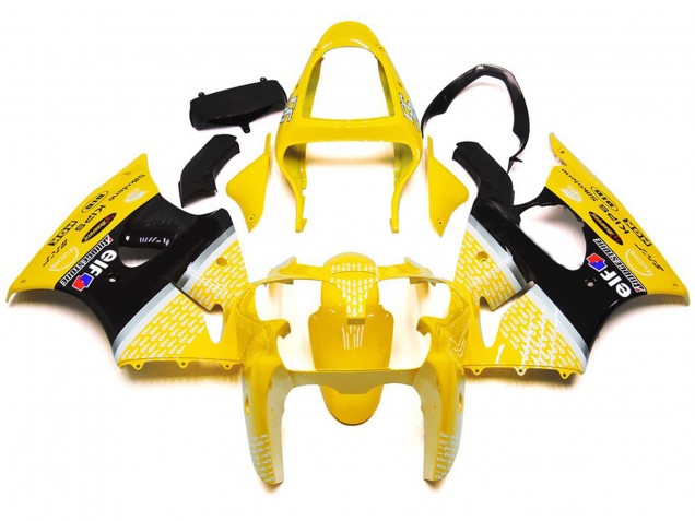 2000-2002 Jaune Brillant 1 Kawasaki ZX6R Carénage Moto 2000-2002 Jaune Brillant 1 Kawasaki ZX6R Carénage Moto