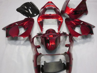 2000-2002 Rouge Métallisé Kawasaki ZX6R Carénage Moto