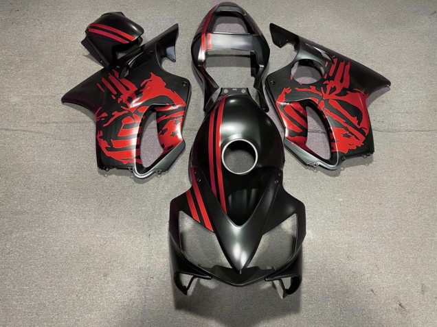 2001-2003 Crane Noir Mat & Rouge Honda CBR600 F4i Carénage Moto 2001-2003 Crane Noir Mat & Rouge Honda CBR600 F4i Carénage Moto