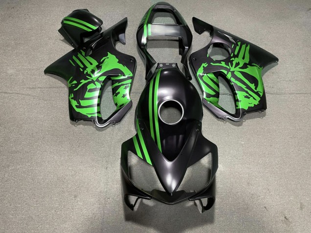 2001-2003 Crane Noir Mat & Vert Honda CBR600 F4i Carénage Moto 2001-2003 Crane Noir Mat & Vert Honda CBR600 F4i Carénage Moto