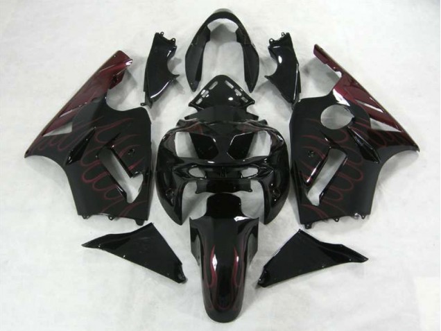 2002-2005 Bourgogne Flamme Kawasaki ZX12R Carénage Moto 2002-2005 Bourgogne Flamme Kawasaki ZX12R Carénage Moto