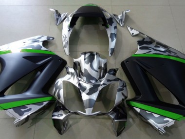 2002-2012 Gris Camouflage & Vert Honda VFR800 Carénage Moto