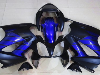 2002-2012 Noir Mat & Bleu Honda VFR800 Carénage Moto