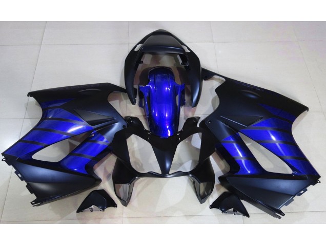 2002-2012 Noir Mat & Bleu Honda VFR800 Carénage Moto 2002-2012 Noir Mat & Bleu Honda VFR800 Carénage Moto