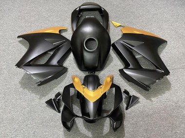 2002-2012 Noir Mat & Or Honda VFR800 Carénage Moto