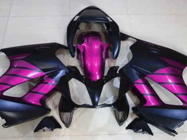 2002-2012 Noir Mat & Rose Honda VFR800 Carénage Moto