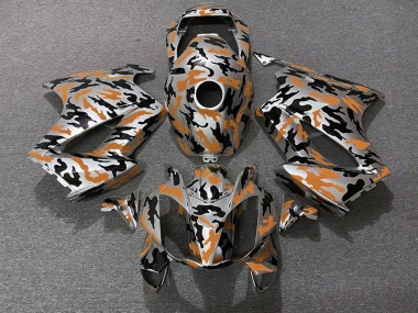 2002-2012 Orange Camouflage Honda VFR800 Carénage Moto