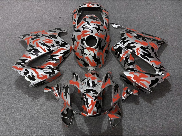 2002-2012 Rouge Camouflage Honda VFR800 Carénage Moto 2002-2012 Rouge Camouflage Honda VFR800 Carénage Moto