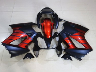 2002-2012 Rouge & Noir Honda VFR800 Carénage Moto