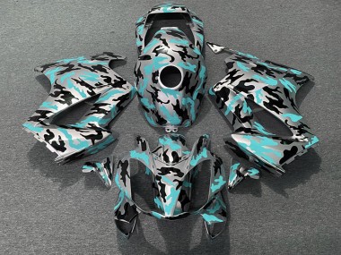 2002-2012 Sarcelle Camouflage Honda VFR800 Carénage Moto