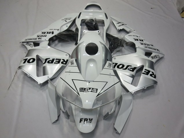 2003-2004 Argent Blanc Repsol Honda CBR600RR Carénage Moto 2003-2004 Argent Blanc Repsol Honda CBR600RR Carénage Moto