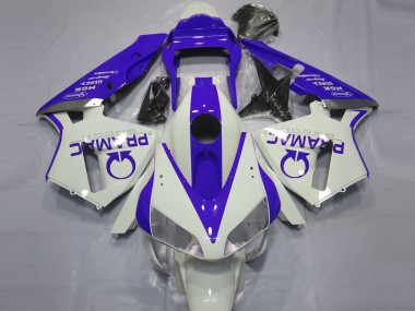 2003-2004 Blanc Brillant & Bleu Pramac Honda CBR600RR Carénage Moto