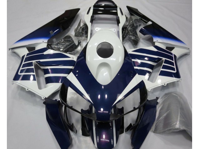 2003-2004 Blanc Brillant & Fondu Bleu Honda CBR600RR Carénage Moto 2003-2004 Blanc Brillant & Fondu Bleu Honda CBR600RR Carénage Moto
