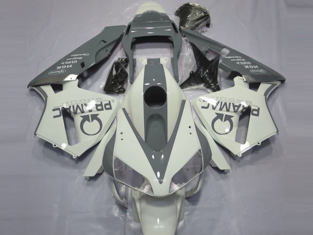 2003-2004 Blanc Brillant & Gris Pramac Honda CBR600RR Carénage Moto 2003-2004 Blanc Brillant & Gris Pramac Honda CBR600RR Carénage Moto