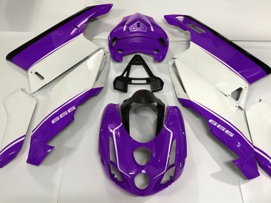 2003-2004 Blanc Violet & Noir Ducati 749 999 Carénage Moto