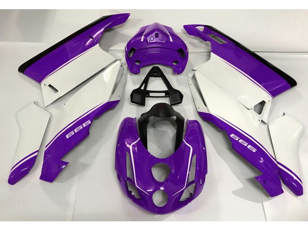2003-2004 Blanc Violet & Noir Ducati 749 999 Carénage Moto 2003-2004 Blanc Violet & Noir Ducati 749 999 Carénage Moto