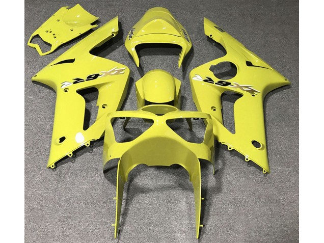 2003-2004 Jaune Brillant Kawasaki ZX6R Carénage Moto 2003-2004 Jaune Brillant Kawasaki ZX6R Carénage Moto
