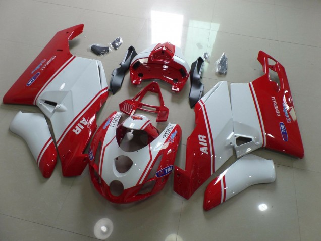 2003-2004 Rouge & Blanc Ducati 749 999 Carénage Moto 2003-2004 Rouge & Blanc Ducati 749 999 Carénage Moto
