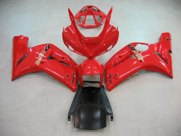 2003-2004 Rouge Brillant Kawasaki ZX6R Carénage Moto 2003-2004 Rouge Brillant Kawasaki ZX6R Carénage Moto