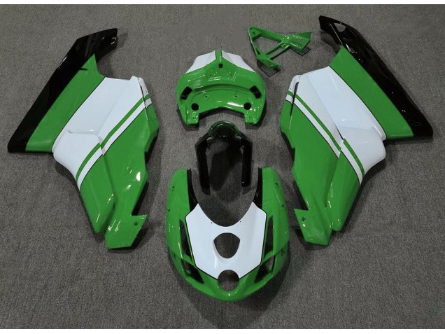 2003-2004 Vert Brillant & Blanc Ducati 749 999 Carénage Moto 2003-2004 Vert Brillant & Blanc Ducati 749 999 Carénage Moto
