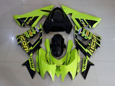 2004-2005 Alta Visibilità Giallo E Nero Kawasaki ZX10R Carénage Moto