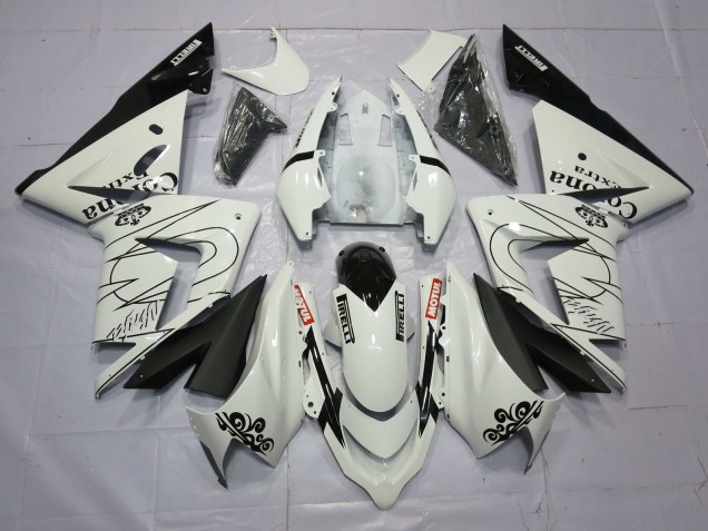 2004-2005 Blanc Corona Kawasaki ZX10R Carénage Moto