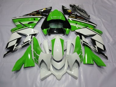 2004-2005 Blanc Vert Kawasaki ZX10R Carénage Moto