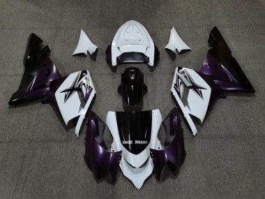2004-2005 Blanc Violet & Noir Kawasaki ZX10R Carénage Moto