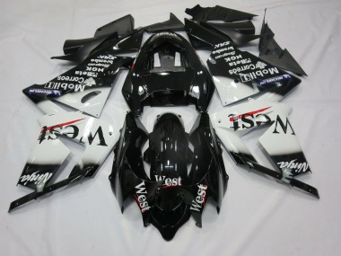 2004-2005 Blanc West Kawasaki ZX10R Carénage Moto