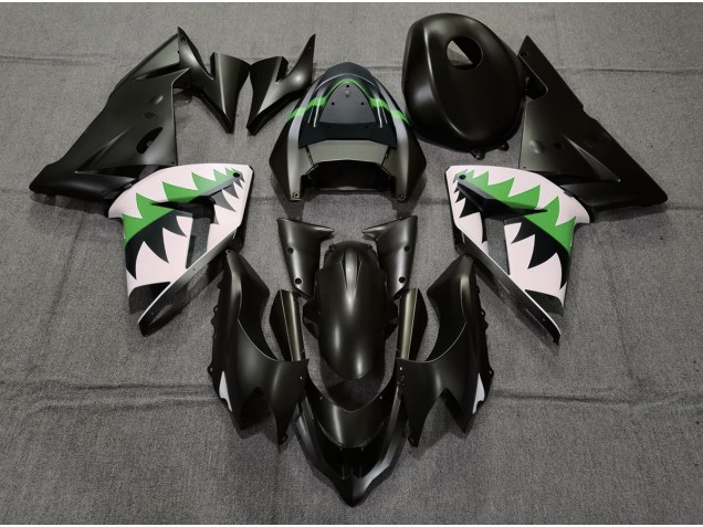 2004-2005 Noir Mat & Vert Kawasaki ZX10R Carénage Moto 2004-2005 Noir Mat & Vert Kawasaki ZX10R Carénage Moto