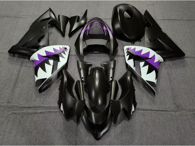 2004-2005 Requin Noir Mat & Violet Kawasaki ZX10R Carénage Moto 2004-2005 Requin Noir Mat & Violet Kawasaki ZX10R Carénage Moto