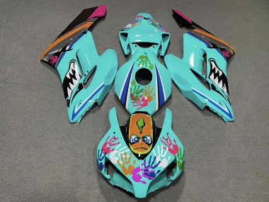 2004-2005 Requin Turquoise Honda CBR1000RR Carénage Moto