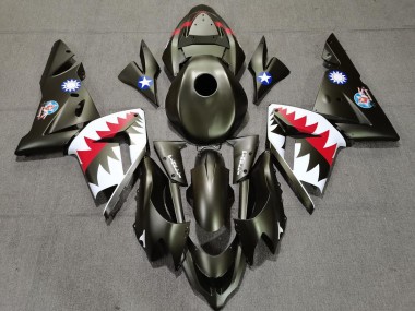 2004-2005 Requin Vert Militaire Kawasaki ZX10R Carénage Moto