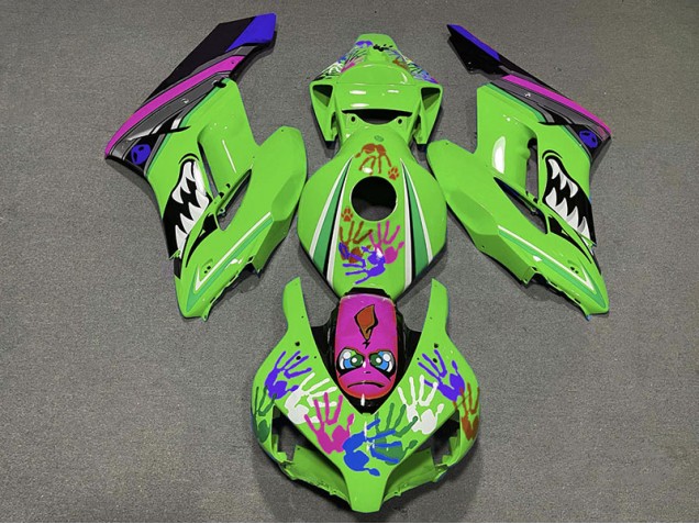 2004-2005 Requin Vert & Violet Honda CBR1000RR Carénage Moto 2004-2005 Requin Vert & Violet Honda CBR1000RR Carénage Moto