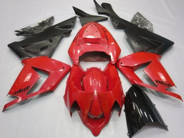 2004-2005 Rouge Perle & Noir Kawasaki ZX10R Carénage Moto