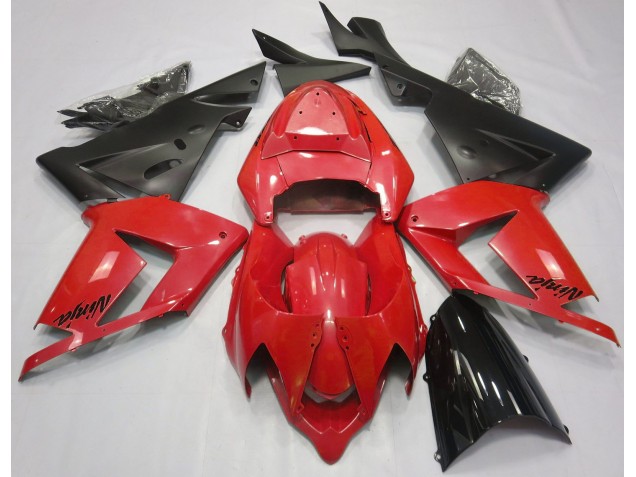 2004-2005 Rouge Perle & Noir Kawasaki ZX10R Carénage Moto 2004-2005 Rouge Perle & Noir Kawasaki ZX10R Carénage Moto