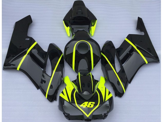 2004-2005 Tutto Nero E Alta Visibilità 46 Honda CBR1000RR Carénage Moto 2004-2005 Tutto Nero E Alta Visibilità 46 Honda CBR1000RR Carénage Moto