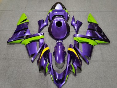 2004-2005 Violet Vert & Jaune Kawasaki ZX10R Carénage Moto
