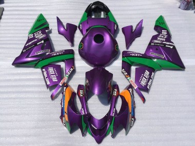 2004-2005 Violet & Vert Trickstar Kawasaki ZX10R Carénage Moto