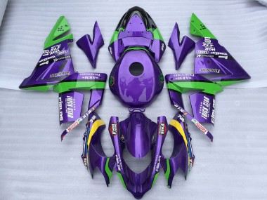 2004-2005 Étoile Violette Verte Kawasaki ZX10R Carénage Moto